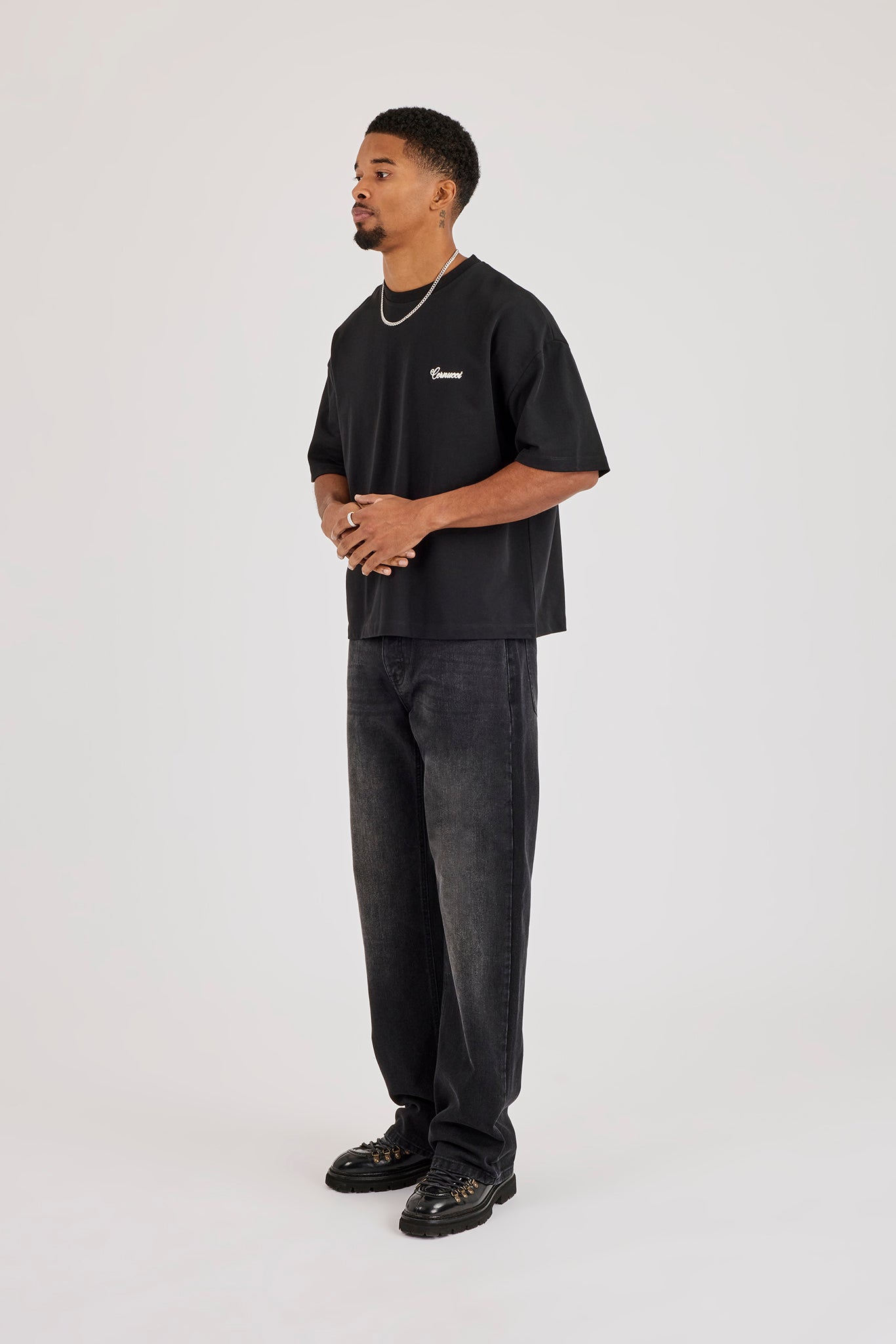 Mens Relaxed Jean - Washed Black